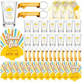 36 Set Here Comes The Son Acrylic Shot Glasses Plastic Baby Shower Favors Shot Glasses with Bottle Opener Keychain Thank You Cards Bags for Gender Reveal Guests New Born Party Return Gift by Unknown