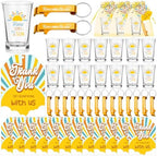 36 Set Here Comes The Son Acrylic Shot Glasses Plastic Baby Shower Favors Shot Glasses with Bottle Opener Keychain Thank You Cards Bags for Gender Reveal Guests New Born Party Return Gift by Unknown