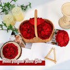 Peonies Artificial Flowers Bulk, 4.7’’ 56 Pcs Fake Peonies -Dark Red - Image 3