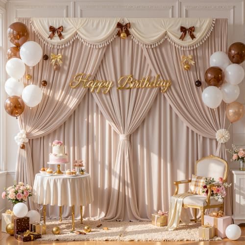 30x10FT Backdrop Curtains with Rod Pockets - Wrinkle Free Photo Stage Backdrop 6 Panels Curtains Drapes for Photography Wedding Party Baby Shower Decorations (Nude Blush) - Image 3