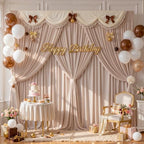 20x10FT Backdrop Curtains with Rod Pockets - Wrinkle Free Photo Stage Backdrop 4 Panels Curtains Drapes for Photography Wedding Party Baby Shower Decorations (Nude Blush) by Unknown