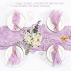 Cloth Napkins Set of 36 Lavender Napkins 20x20inch Cheesecloth Napkin Rustic Boho Gauze Washable Dinner Napkin Cloth Bulk for Wedding Party Bridal Baby Shower Thanksgiving Table Decor - Image 6