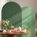 2 Set Wedding Arch Cover Green Ripple & Solid Color Stretchy Backdrop Cover by Tegeme