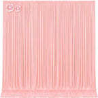 10ft x 15ft Blush Pink Wrinkle Free Backdrop Curtains for Wedding Party Backdrops Curtain Drapes Fabric Decorations Photo Back Drop Cloth for Baby Shower Photography Stage Reception by Tao-GePartyDecorations