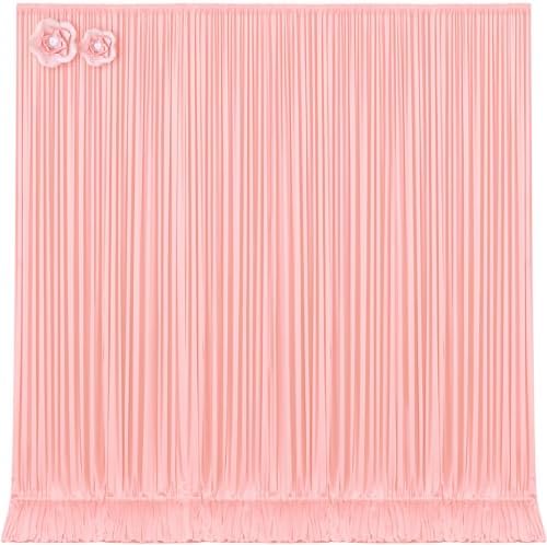 10ft x 15ft Blush Pink Wrinkle Free Backdrop Curtains for Wedding Party Backdrops Curtain Drapes Fabric Decorations Photo Back Drop Cloth for Baby Shower Photography Stage Reception by Tao-GePartyDecorations