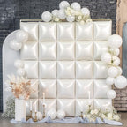 Electric Balloon Pump with 25PCS Pearl White Square Foil Balloons, 600W Dual Nozzle Air Pump and Ivory Tunnel Arch Kit for Baby Shower, Birthday, Wedding Party Decorations - Image 5