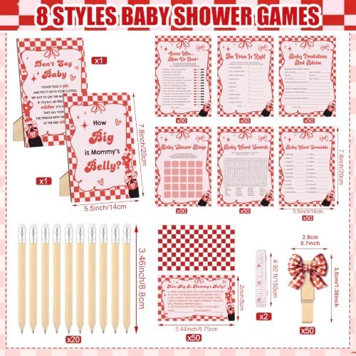 Sabary 428 Pcs She's Ready to Pop Baby Shower Games Set-8 Games - Image 2