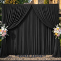 20x10ft Black Backdrop Curtain Panels for Parties - Wrinkle Free Polyester Photo Curtain Backdrop Wedding Back Drop Fabric Drapes for Party Decorations Background for Photography by WishCare