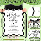 Yousoontic 24" x 18" Acrylic Wedding Welcome Sign Display Outdoor Indoor - Image 2