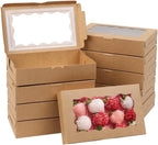 5-20pcs Gift Boxes With Window Birthday Party Chocolate Candy Cookie Gift Packaging Wedding Supplies Baby Shower Christmas Decor (White,10Pcs) - Image 3