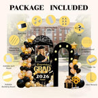 6FT 6.6FT Personalized Name Foam Arch Backdrop Board for Class of 2026, Customized Foam Board Backdrop with Photo, Parties Graduation Ceremony Decoration for Graduate Him Her - Image 5