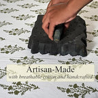 Ridhi Block Print Nature Spring Rectangle Cotton Tablecloth 190" x 72" Reusable Table Cover Decorative Everyday Use for Dining, Farmhouse, Home Gift for Spring, Easter, Valentine - Image 4
