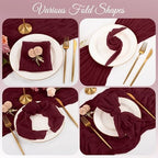 100 Pack Burgundy Cloth Napkins 20x20 Inch Cheesecloth Napkins - Image 3
