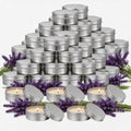 100 Pcs 1 Oz Mini Lavender Scented Soy Candle Bulk, Tin Candles Gift by Trxvxo