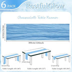 6 Pack Baby Blue Cheesecloth Table Runner 10Ft 23 x 120 Inch - Image 2