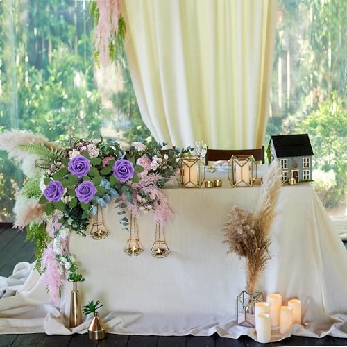 Artificial Flowers Realistic Roses, Real Looking Fake Roses with Stem for DIY Wedding Bouquets Centerpieces Bridal Shower Party Home Romantic Decorations (Dark Purple, Regular 3" - 200pcs) - Image 6