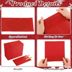 60 Pcs Red Linen-Feel Paper Napkins with Built-in Flatware Pocket, Pocket Linen Napkin Prefolded Cloth Like Paper Napkin Bulk for Anniversay Silverware Birthday Bathroom Wedding Party (Pack of 3) - Image 4