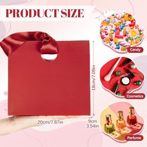 Feifeiya 30 Pcs Small Red Gift Bags with Ribbon Handle - Image 2
