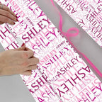 AOFUN Custom Wrapping Paper Picture Custom Gift Tissue Paper Roll Custom Name Gift Wrapping Paper Cute Gifts For Best Friends 5 Rolls 58" x 23" - Image 4