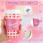 Lallisa 50 Pack 16oz Coffee Cups with Lids & Sleeves - Image 3