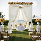 20ft x 15ft Ivory Backdrop Curtains for Wedding Parties, 4 Panels Wrinkle Free Fabric Drapes Photo Backdrop for Baby Shower Birthday Stage Reception Lobby Decoration - Image 6
