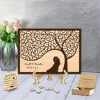 Personalized Rustic Wooden Family Tree Wedding Guest Book Drop Box with Picture Frame - A-Family Tree Guestbook-5 by Smallduuck