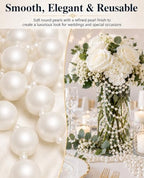 Wedding Pearl Bead Garland Set, White Pearl Garland - Image 5