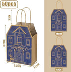 Colarr 50 Pcs House Shaped Gift Bag Real Estate Agent Supplies, Blue - Image 4