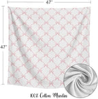 Sweet Jojo Designs 2-Piece Baby Muslin Swaddle Blanket Set (Pink Bows) for Girls, Infant Nursery, Lightweight Cotton Blanket for Newborns (Solid Blush, Elegant Bow for the Ballerina Ballet Collection) - Image 4