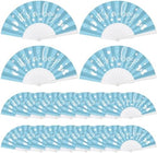 Cinrobiye 24 Pcs Baby Shower Folding Hand Fans for Guest Bear Baby Shower Hand Fans Colorful Foldable Handheld Fan for Gender Reveal Baby Shower Celebration Party Favors Supplies(Blue) by Cinrobiye