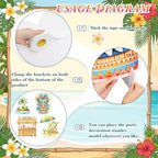 Honoson Large 32" Tiki Aloha Luau Party Decoration Cardboard Cutouts, Tiki Bar Totem Backdrop Standup Yard Signs for Hawaiian Party Supplies Tropical Summer Beach Pool Photo Booth Props - Image 4