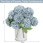 6 Set Pre-Made Flower Table Centerpieces - Dusty Blue - Image 2