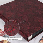 RECUTMS Photo Album 600 Pockets 4x6 Pictures Memo Book Leather Cover Grape - Image 3