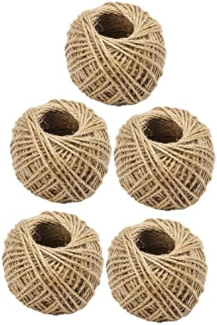 5 Rolls Jute Braided Cord for DIY Crafts and Gift Decoration by POPETPOP
