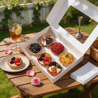 25 White Bakery Boxes with Window, Cookies Boxes for Strawberry - Image 2