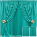 4 Panels Turquoise Backdrop Curtain for Parties Wrinkle Free Photo Backdrops Drapes Background Fabric Decoration for Baby Shower Wedding Birthday Party 20ft(W) x 10ft(H) by Tao-GePartyDecorations