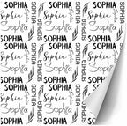 AOFUN Personalized Name Text Christmas Gift Wrapping Valentines Paper Mens Wrapping Paper Christmas Wrapping Paper Roll with Printed Name 5 Rolls 58" x 23" - Image 3