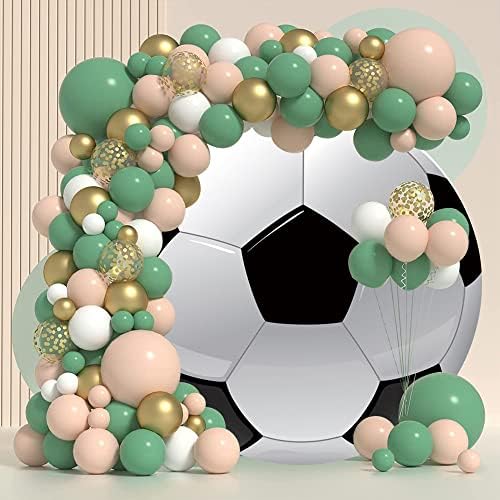 Soccer Round Backdrop Cover Sports Theme Football Photography Backdrop Kids Boy Man Birthday Party Decoration Circle Backdrop Cover Club Sports Game Photo Shoot Studio Props 5x5ft - Image 3