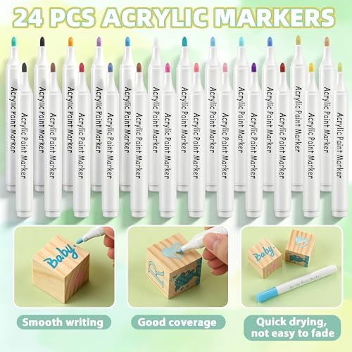 wookidel 118PCS Baby Shower Games Kit, Baby Blocks for Baby Shower - Image 6