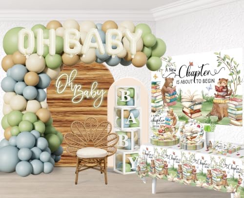 297PCS Cocomigo Green A New Chapter Begins Baby Shower Kit, 25 Guests - Image 3