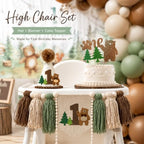 Beary First Birthday Decorations for Boy, All-In-One Woodland Bear Themed 1st Birthday Party Decorations Kit, Forest Bear Backdrop Balloon Garland Box Banner for Beary 1st Birthday Decorations Boy - Image 5