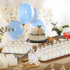 40 Sets Safari Animal Baby Shower Soaps Favors for Guests Jungle Greeting Card Bath Gift for Birthday Party (animal,Blue) - Image 6
