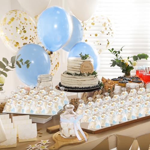 40 Sets Safari Animal Baby Shower Soaps Favors for Guests Jungle Greeting Card Bath Gift for Birthday Party (animal,Blue) - Image 6