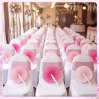 Mifoci 60 Pcs Pink 24 Pcs Round Paper Folding Fans Bulk for Party - Image 6