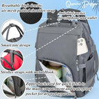 Diaper Bag Backpack for Dad and Mom with USB Charging Port Stroller Straps and Insulated Pocket,army military Travel Nappy Backpack for Daddy/Mommy (Dark Grey) - Image 6