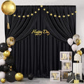 Black Backdrop Curtains 20ftx10ft Halloween Polyester Photo Drapes by SoarDream