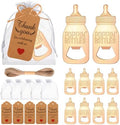 50Pcs Popping Bottle Openers Baby Shower Party Favors For Guests Baby Shower Return Favors Baby Bottle Shaped Bottle Opener Baby Shower Souvenirs With Organza Bags Thank You Cards, small, Gold by WxzumgPARTYFAVORS