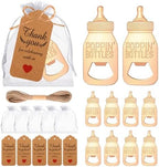 50Pcs Popping Bottle Openers Baby Shower Party Favors For Guests Baby Shower Return Favors Baby Bottle Shaped Bottle Opener Baby Shower Souvenirs With Organza Bags Thank You Cards, small, Gold by WxzumgPARTYFAVORS
