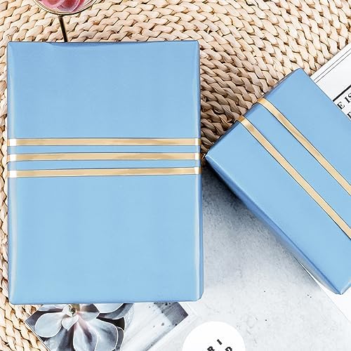 RUSPEPA Sky Blue Wrapping Paper Solid Color for Wedding, Birthday, Shower, Congrats, and Holiday - 30 inches x 100feet - Image 2