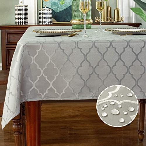 SASTYBALE Jacquard Tablecloth, Rectangle, Gray, 60" x 120" by SASTYBALE